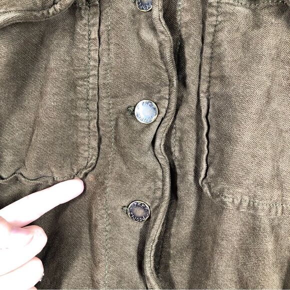 Free People Everlyn Corduroy Jacket In Moss Green Size Large - Picture 9 of 10